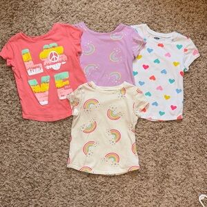 4t girls bundle of 4 short sleeve t-shirts from Old Navy.